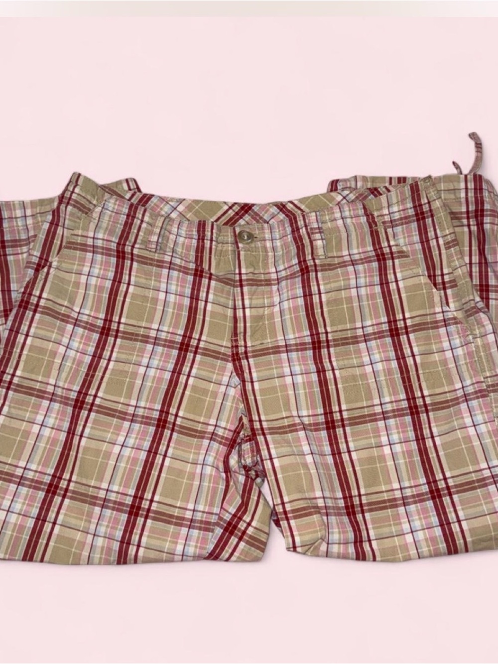 Vintage SO plaid cargo capri pants